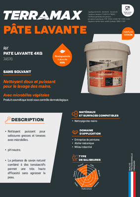 Pièces détachées - Pièces déttachées - Pâte lavante pour les mains 4 kg