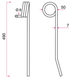 Pièces ébouseuses et étrilles - Pièces étrilles - Dent de herse étrille adaptable 7 mm