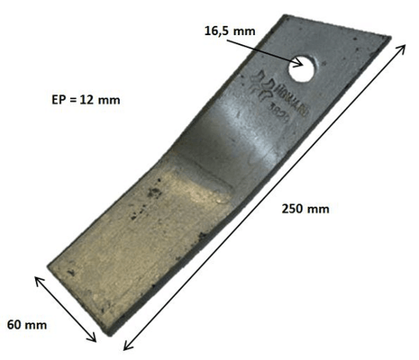 Pièces d'usure outil animé - Howard - Lame F1 RTBL SUPER gauche origine