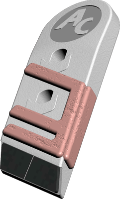 Pièces d'usure charrue - Grégoire Besson - Pointe 2 trous carbure rechargé droite Gregoire Besson adaptable