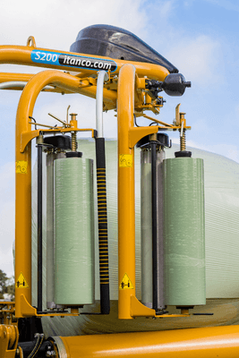 Récolte - Enrubanneuses - Enrubanneuse à balles rondes portée à satellites