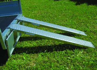 Accessoires attelage et remorque - Accessoires remorque routière - Rampes aluminium droites 250x26 cm