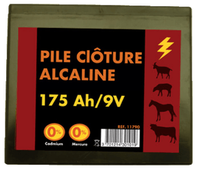 Clôtures - Batteries et piles - Pile saline 9 V 175 Ah