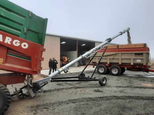 Matériel de ferme - Vis à grains - Vis sur chariot 12 m entraînement électrique