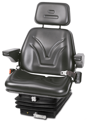 Pièces détachées - Pièces déttachées - Siège de tracteur avec suspension mécanique skai noir