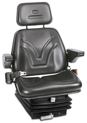 Pièces détachées - Pièces déttachées - Siège de tracteur avec suspension mécanique skai noir