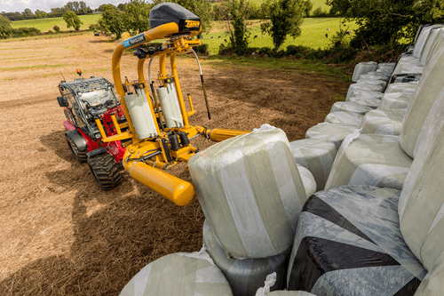 Récolte - Enrubanneuses - Enrubanneuse à balles rondes portée à satellites