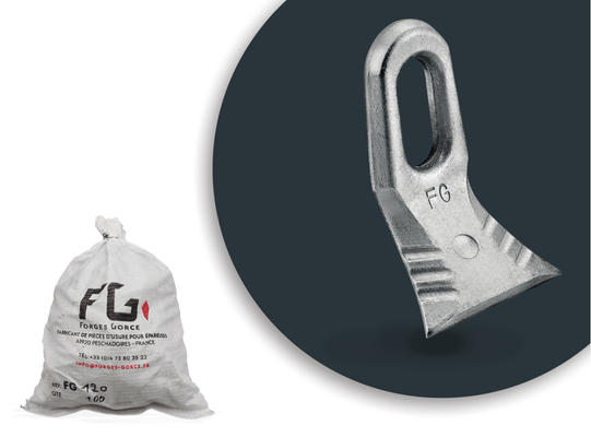 Pièces d'usure épareuse - Forges gorce - Couteau millenium 99 x 63 x 8 mm