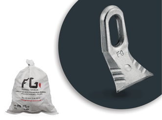 Pièces d'usure épareuse - Forges gorce - Couteau millenium 99 x 63 x 8 mm