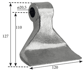 Pièces d'usure broyeur - Marteaux - Marteau de broyeur B1 DESVOYS adaptable