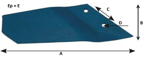 Pièces d'usure disque et dent - Cultivateurs - Aileron coudé court gauche pour SMARAGD Lemken adaptable