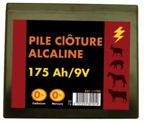 Clôtures - Batteries et piles - Pile saline 9 V 175 Ah