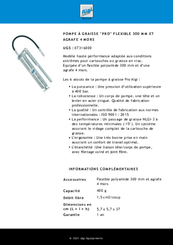 Pièces détachées - Pièces déttachées - Pompe à graisse manuelle PRO 400 bar