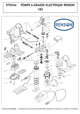 Pièces détachées - Pièces déttachées - Pompe a graisse électrique 18 V