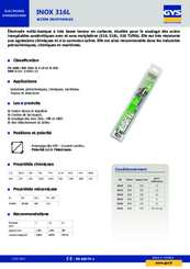 Pièces détachées - Pièces déttachées - Electrode inox Ø 3,2 mm