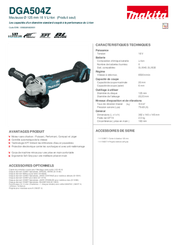Pièces détachées - Pièces déttachées - Kit meuleuse avec batterie et chargeur