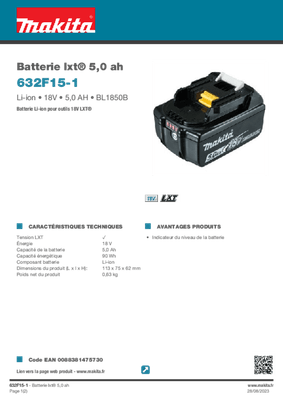 Pièces détachées - Pièces déttachées - Kit meuleuse avec batterie et chargeur