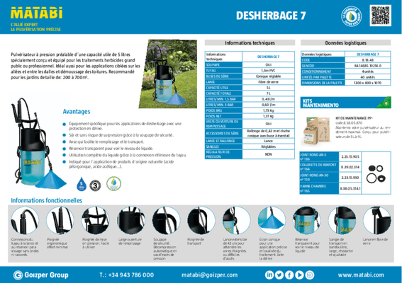 Pulvérisation - Pulvérisateur - Pulvérisateur désherbage 7-5 L