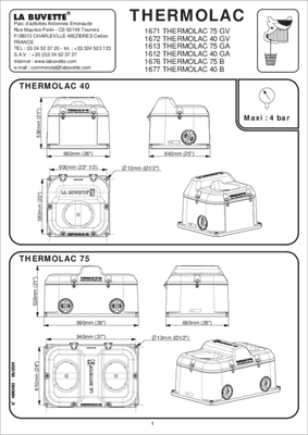Abreuvement - Abreuvoirs et accessoires - Abreuvoir THERMOLAC 75 B