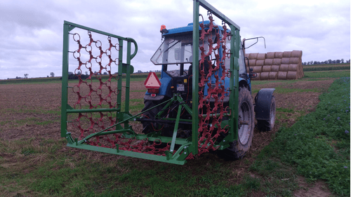 Entretien - Herse prairie - Herse émousseuse de prairie à chainons 6m 1 vérin