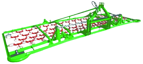 Entretien - Herse prairie - Herse émousseuse de prairie à chainons 6m 1 vérin
