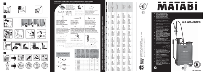 Pièces détachées - Pièces déttachées - Pulvérisateur à dos EVOLUTION 16L