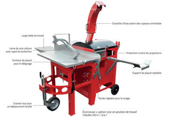 Matériel de ferme - Enfonces pieux - Écorceuse de pieux