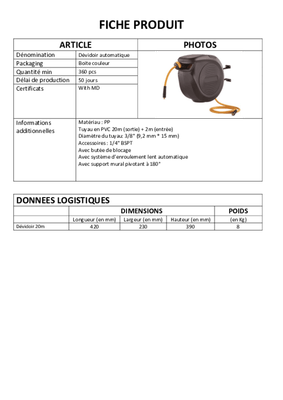 Pièces détachées - Pièces déttachées - Enrouleur de tuyau d'air