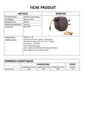 Pièces détachées - Pièces déttachées - Enrouleur de tuyau d'air