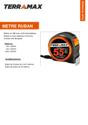 Equipement d'atelier - Mesure - Mètre ruban 10 m