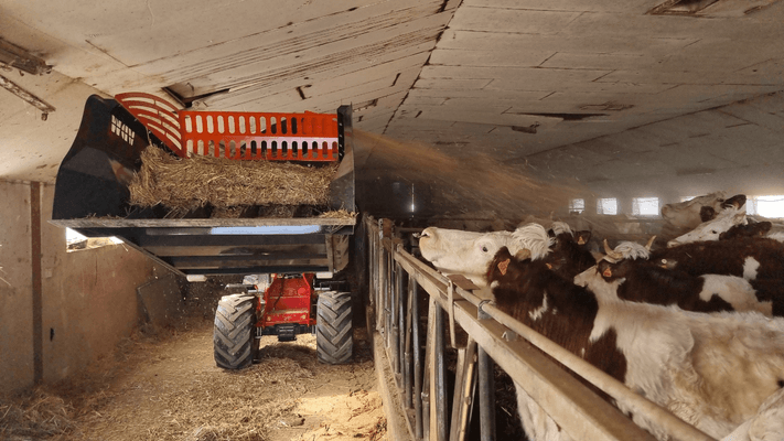 Alimentation - Dérouleuses - Pailleuse de logettes ou aires paillées
