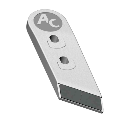 Pièces d'usure charrue - Grégoire Besson - Pointe 2 trous carbure gauche Gregoire Besson adaptable