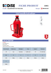Equipement d'atelier - Levage - Cric hydraulique 15 T