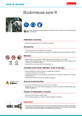 Electroportatifs - Boulonneuses - Boulonneuse à chocs