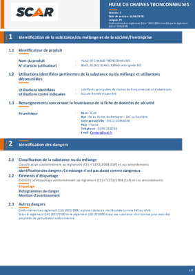 Lubrifiants - Lubrifiants - Huile de chaîne 10/12AD 5L
